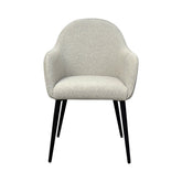 Zen Boucle Cream Fabric 4 Dining Chairs Set - Pendle Village Furniture